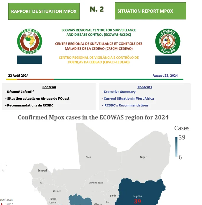 Emergency bulletin of MPOX in west Africa N°2 - 23 august 2024